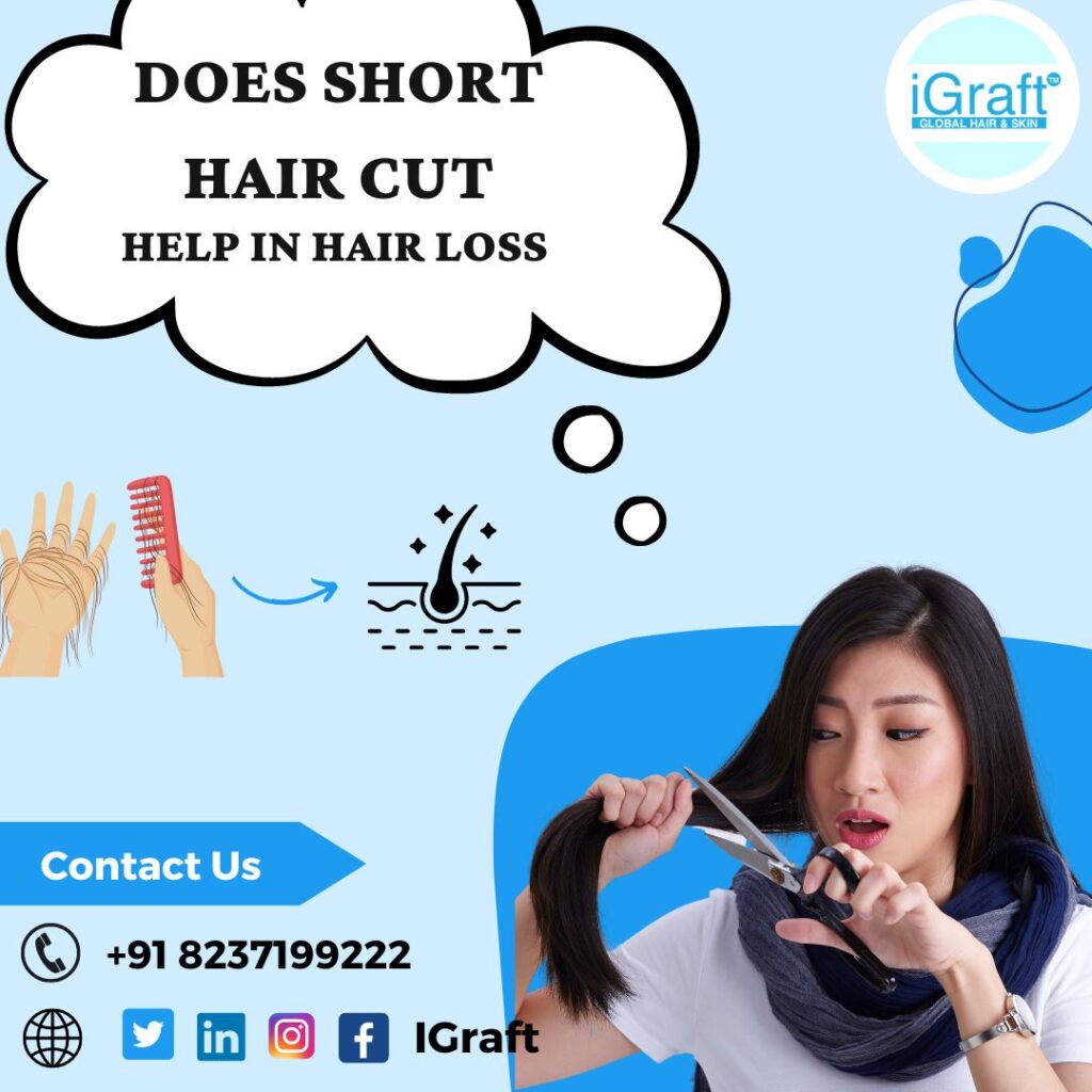 short hair cut does help in hair loss